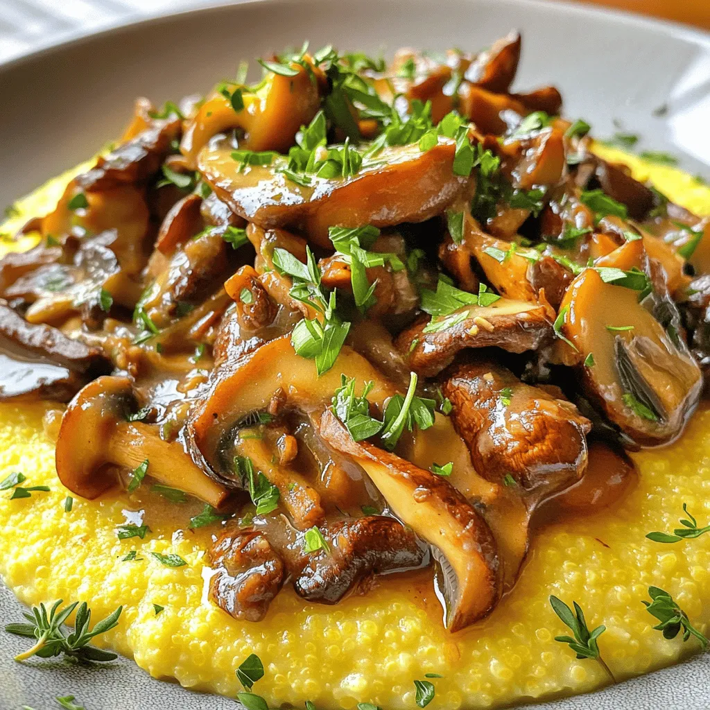 Creamy Polenta with Mushroom Ragu Flavorful Delight