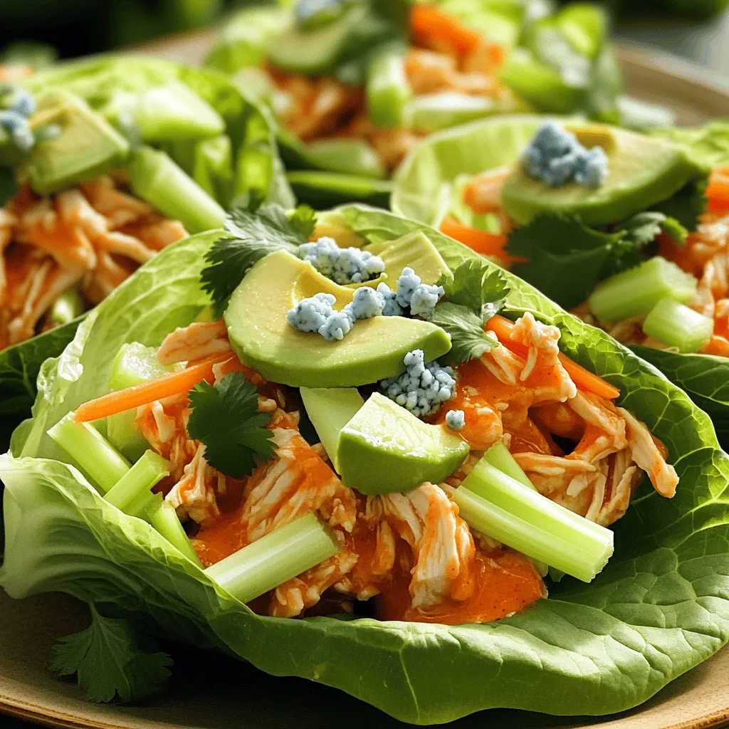 Buffalo Chicken Lettuce Wraps Healthy and Easy Meal