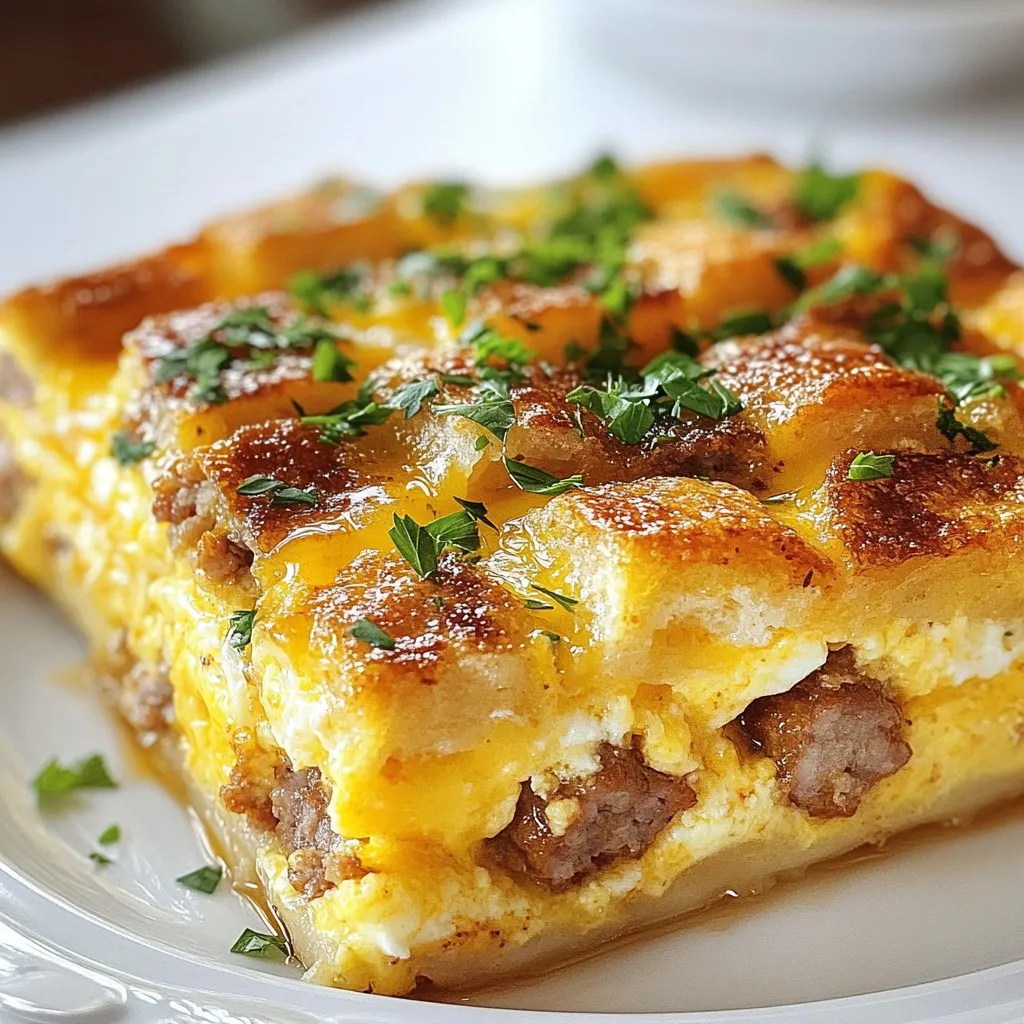 Sweet Maple Sausage Breakfast Casserole Delight