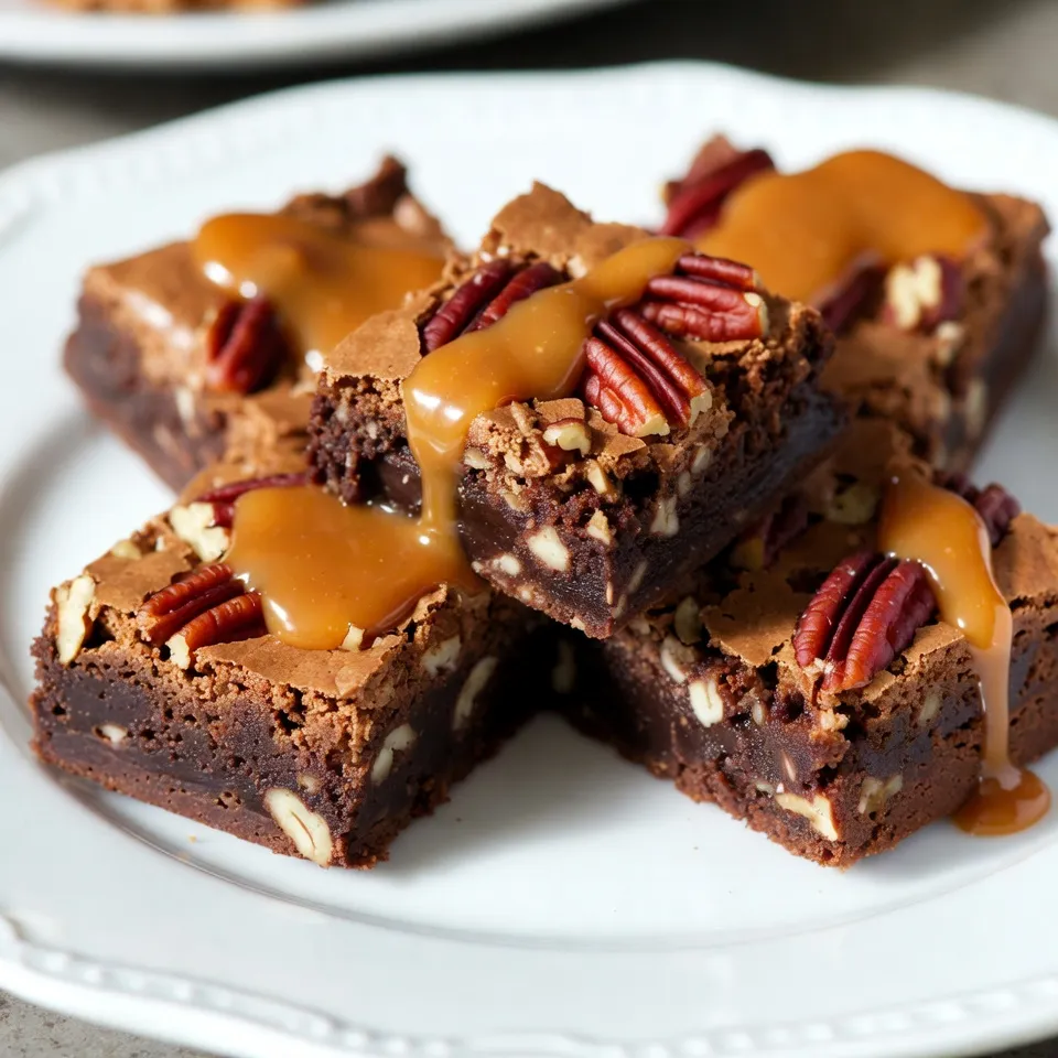 Caramel Pecan Turtle Brownies Irresistible Dessert Delight
