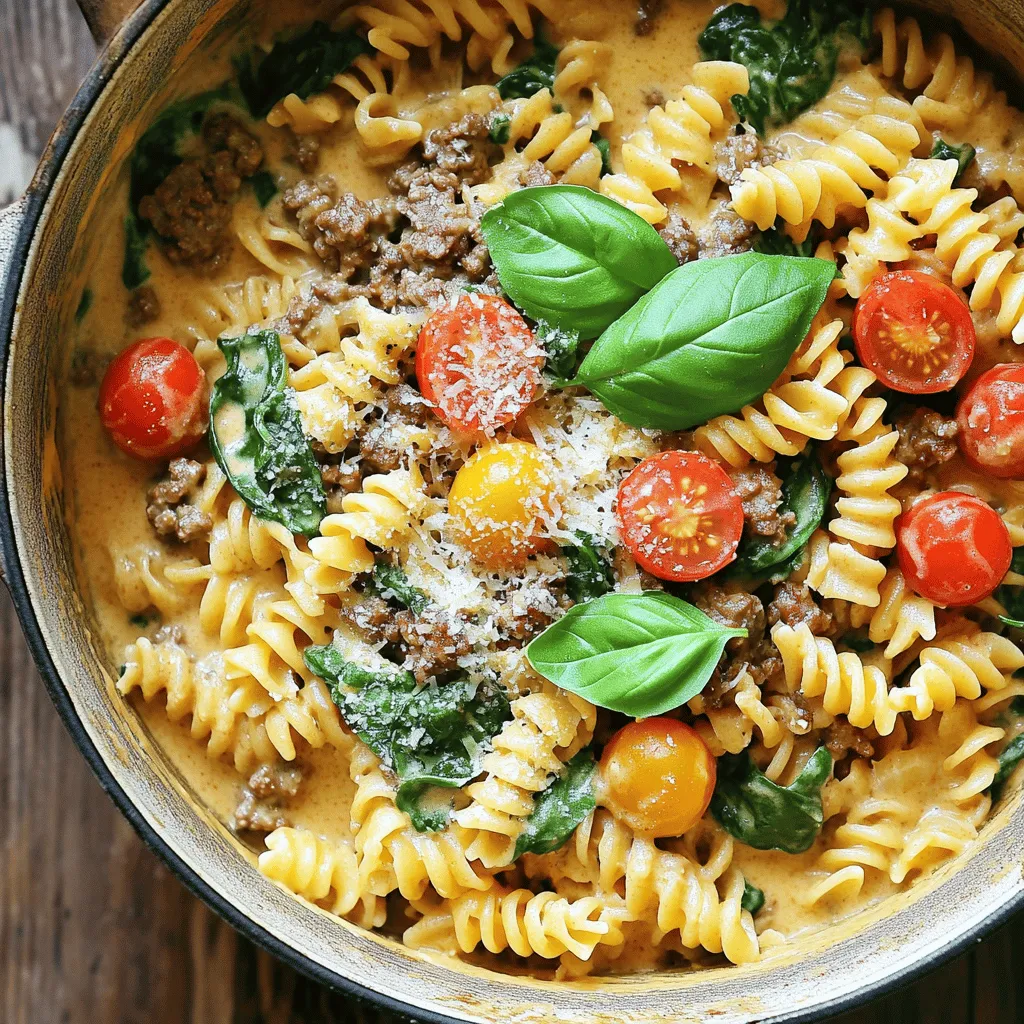 One-Pot Creamy Beef Pasta Simple and Tasty Meal