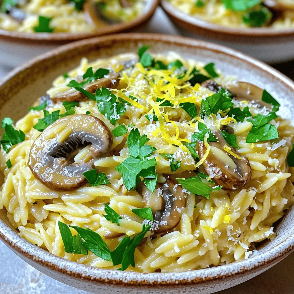 Garlic Butter Mushroom Orzo Flavorful Pasta Delight