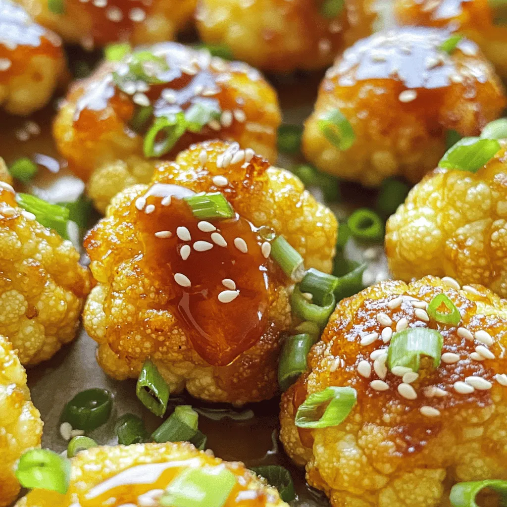 Air Fryer Crispy Honey Garlic Cauliflower Delight