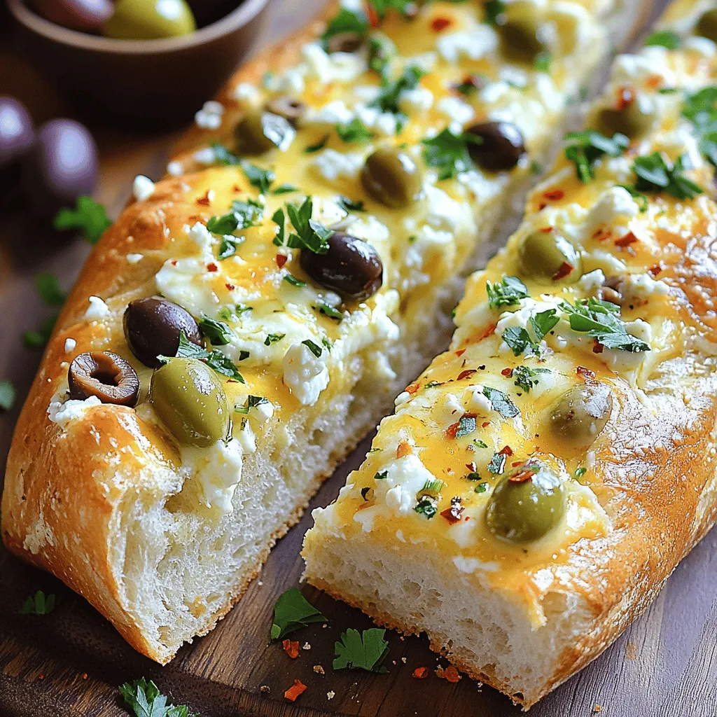 Olive Cheese Bread Appetizer Savory and Tasty Treat