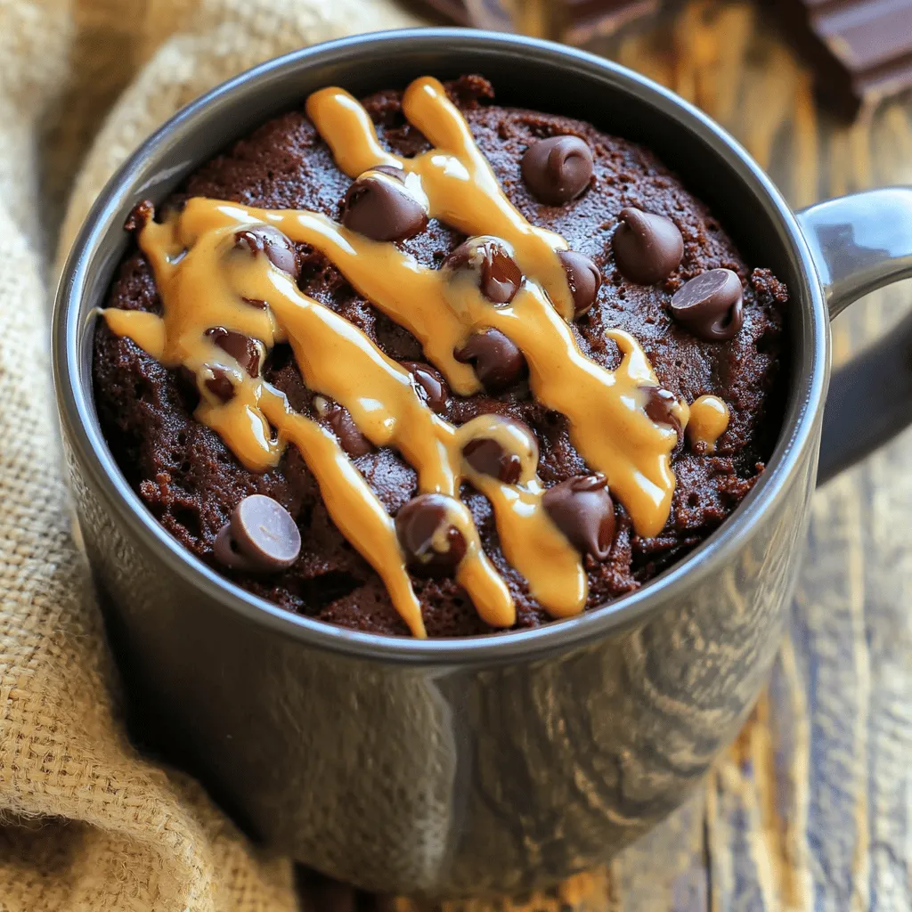 Chocolate Peanut Butter Mug Cake Quick Dessert Idea