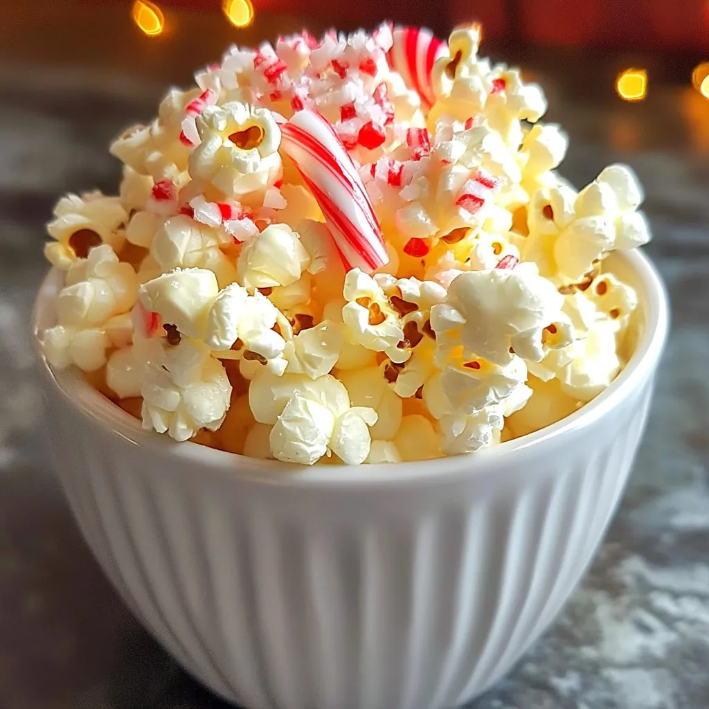 Peppermint White Chocolate Popcorn Irresistible Treat