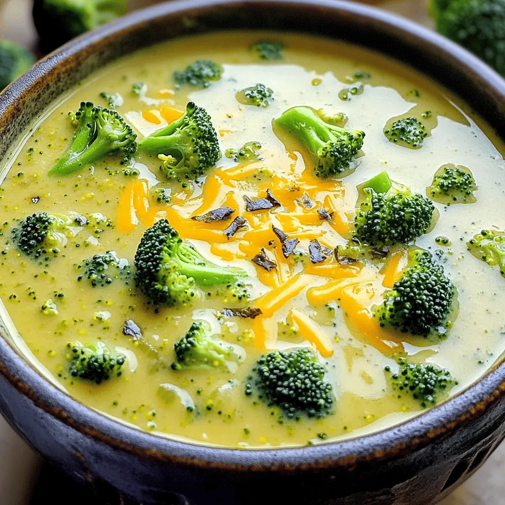 Creamy Broccoli Cheddar Soup Rich and Flavorful Recipe