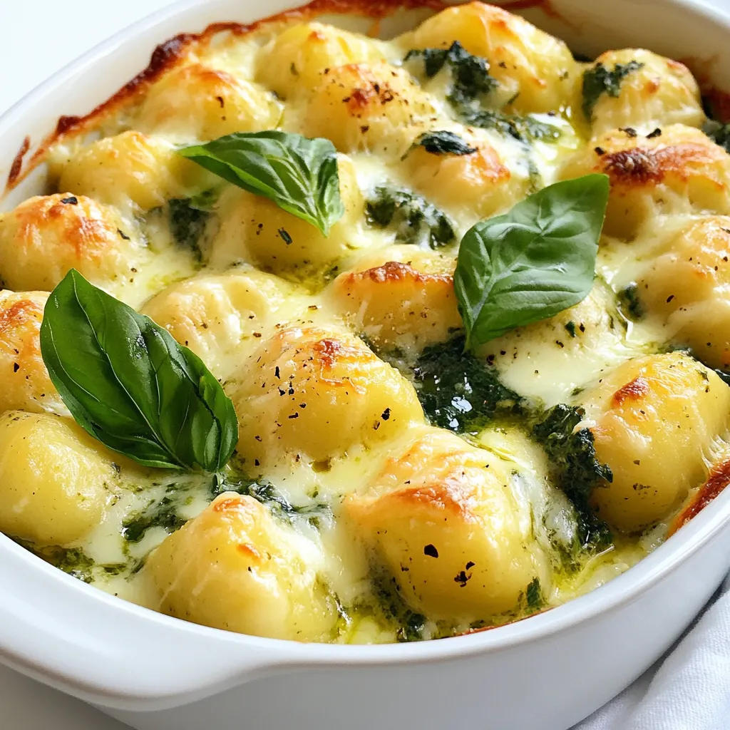 Creamy Pesto Spinach Gnocchi Bake Savory Delight