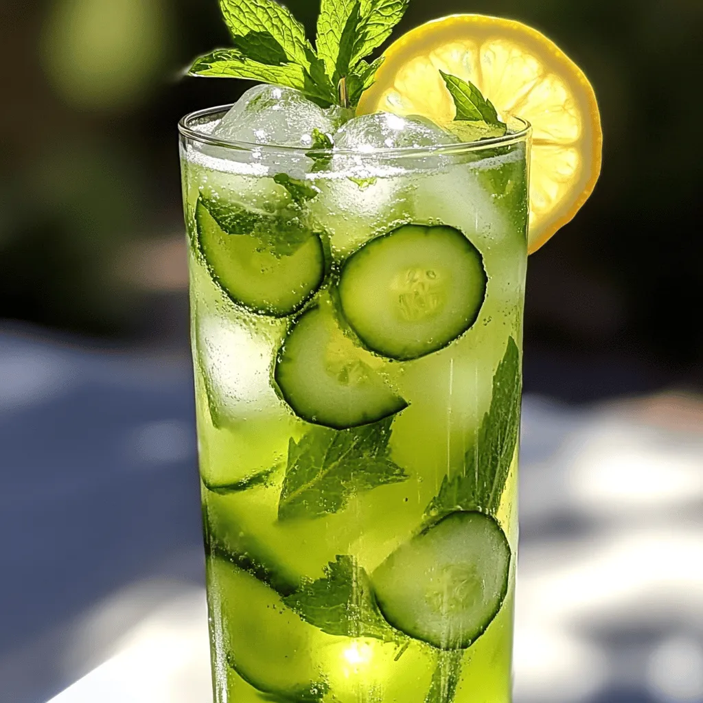 Cucumber Mint Lemonade Refreshing Summer Beverage