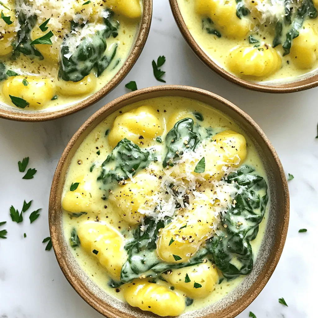 Creamy Garlic Parmesan Spinach Gnocchi Delight