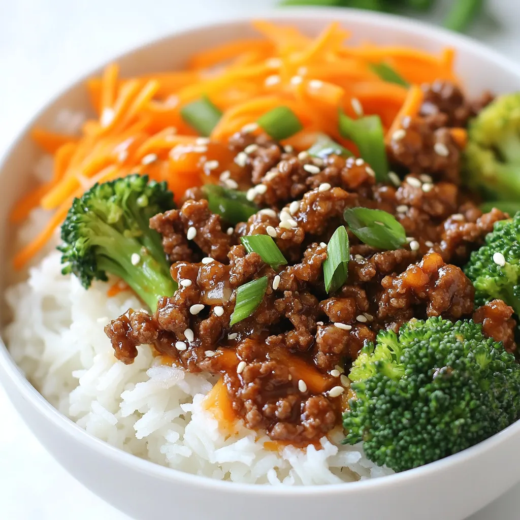 Korean Ground Beef Bowls Quick and Flavorful Meal