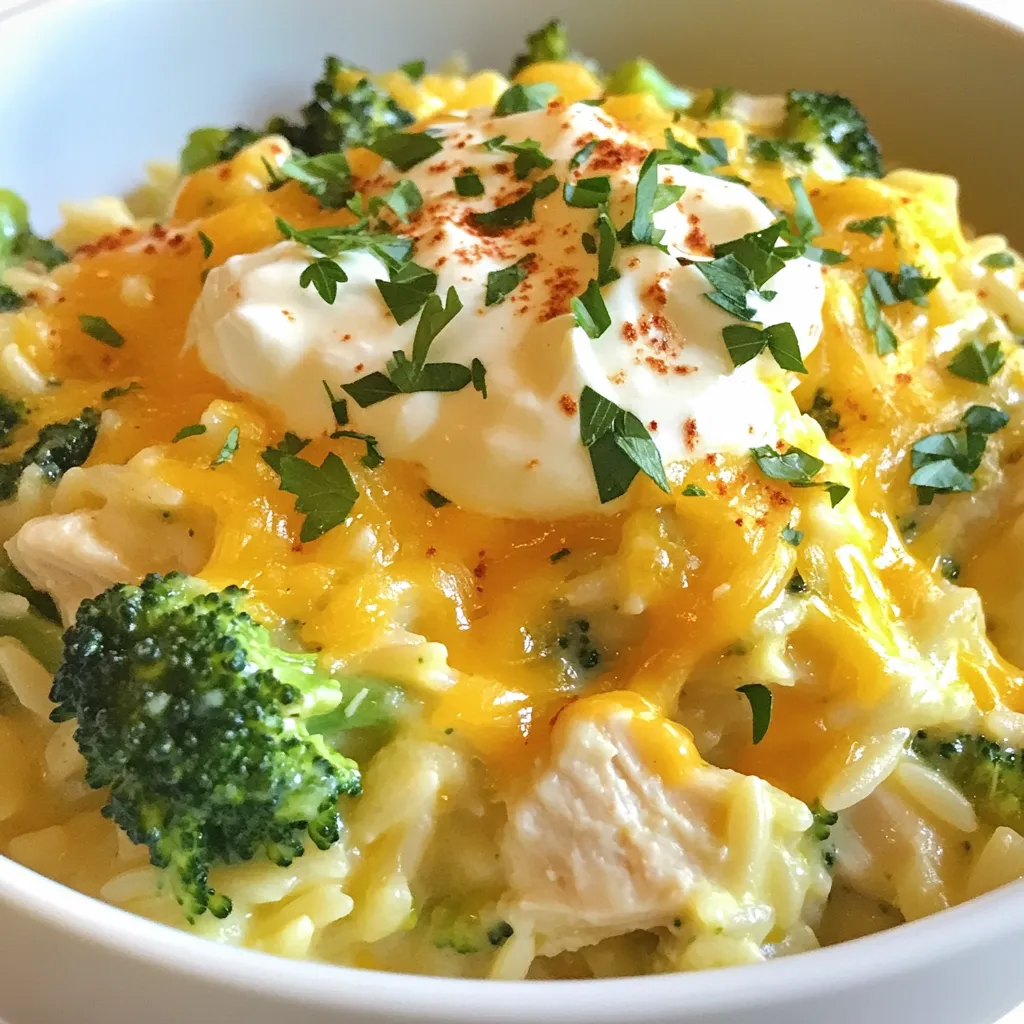 Cheesy Chicken Broccoli Orzo Creamy Comfort Food