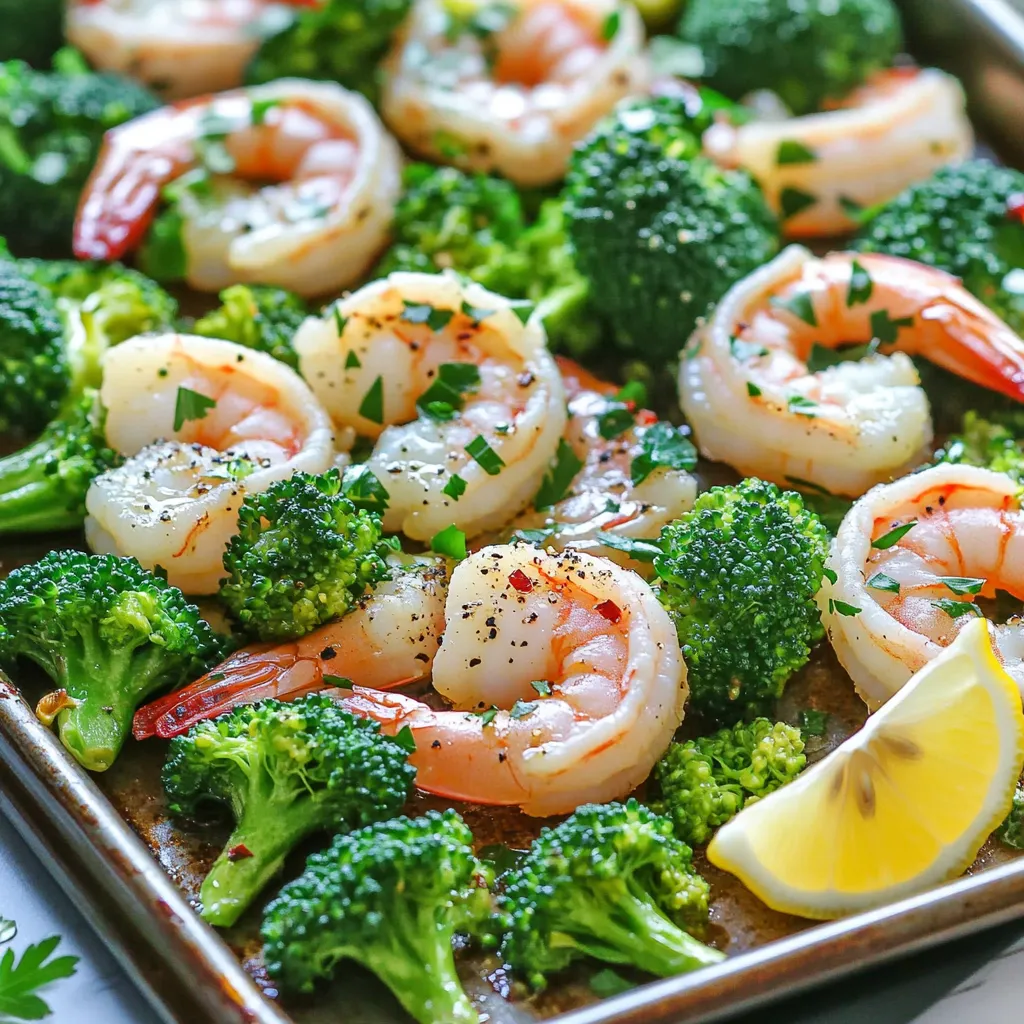 Sheet Pan Garlic Butter Shrimp Broccoli Delight