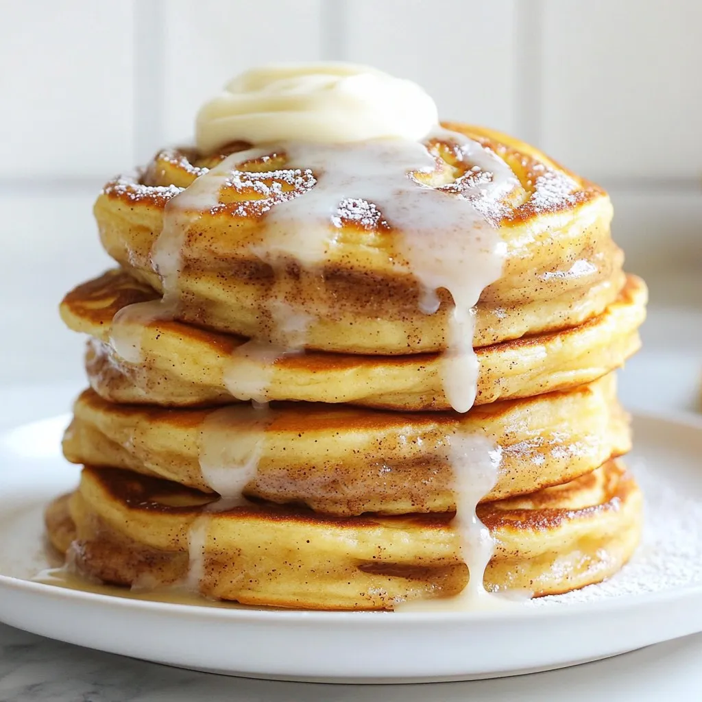 Cinnamon Roll Pancakes Deliciously Sweet Breakfast Delight