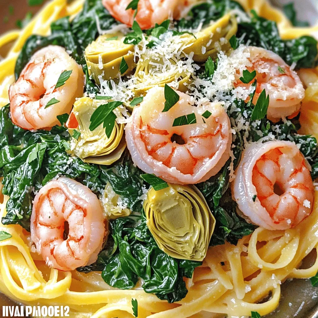 Tuscan Shrimp with Spinach Artichokes Creamy Delight