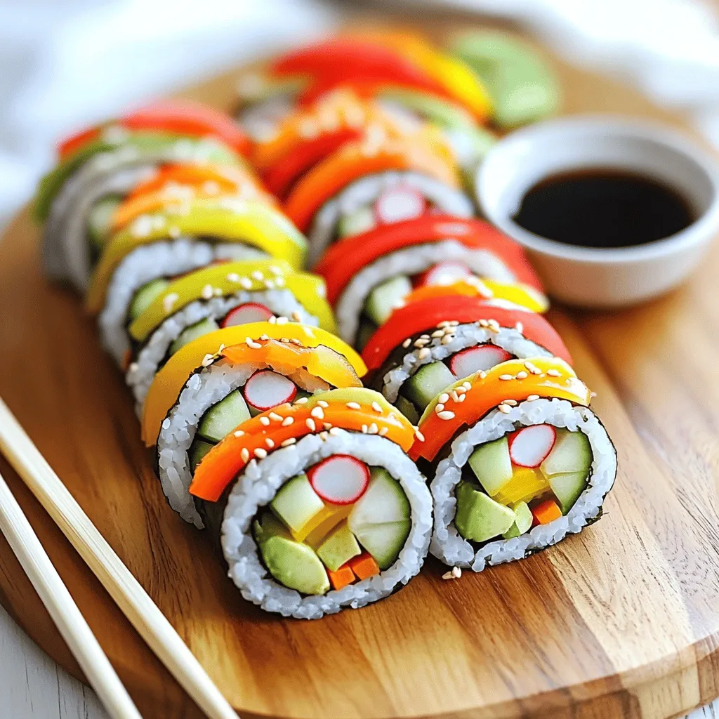 Rainbow Veggie Sushi Rolls Fresh and Simple Delight