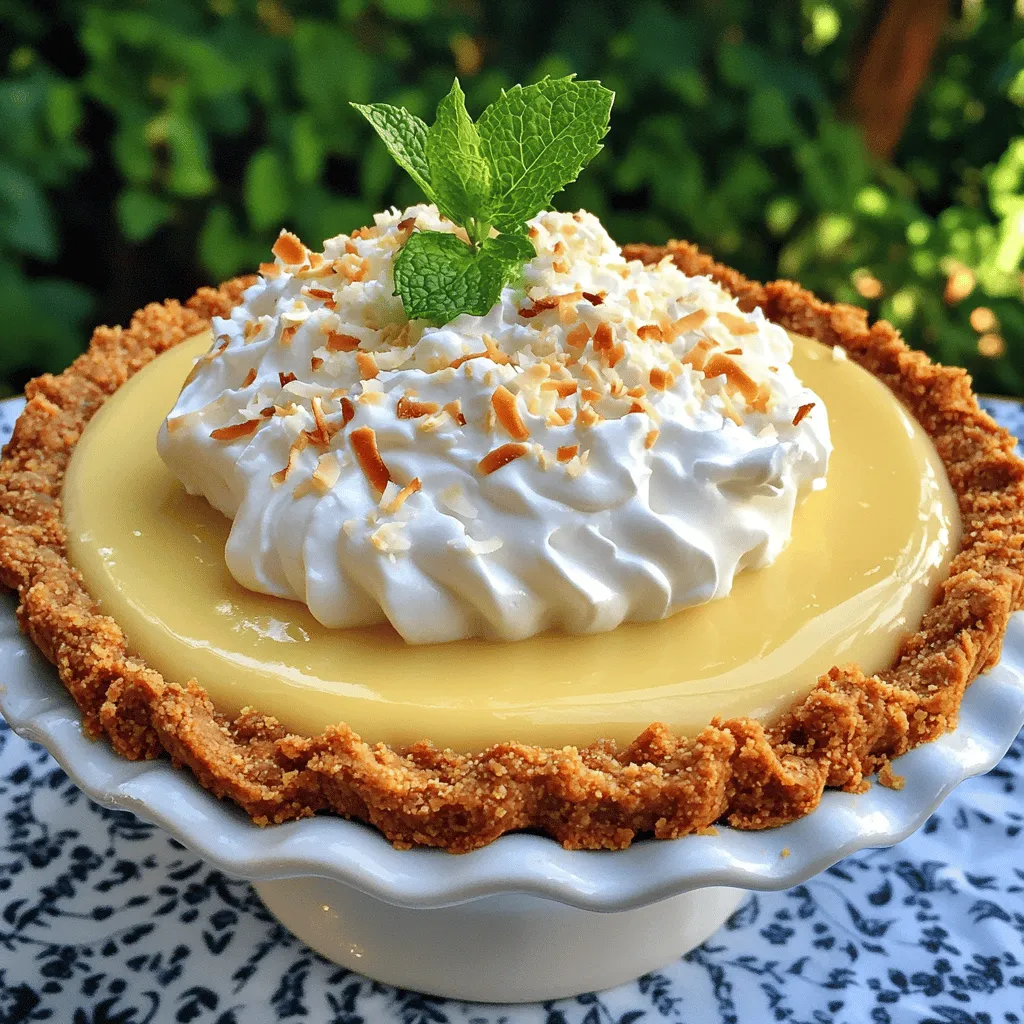 - Pre-baked pie crust (store-bought or homemade) - 1 cup canned coconut milk - 1 cup heavy cream - 1/2 cup granulated sugar - 3 large egg yolks