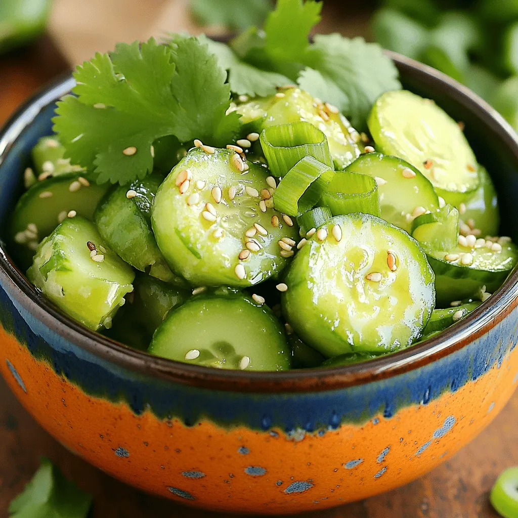 Smashed Cucumber Salad Refreshing and Simple Recipe