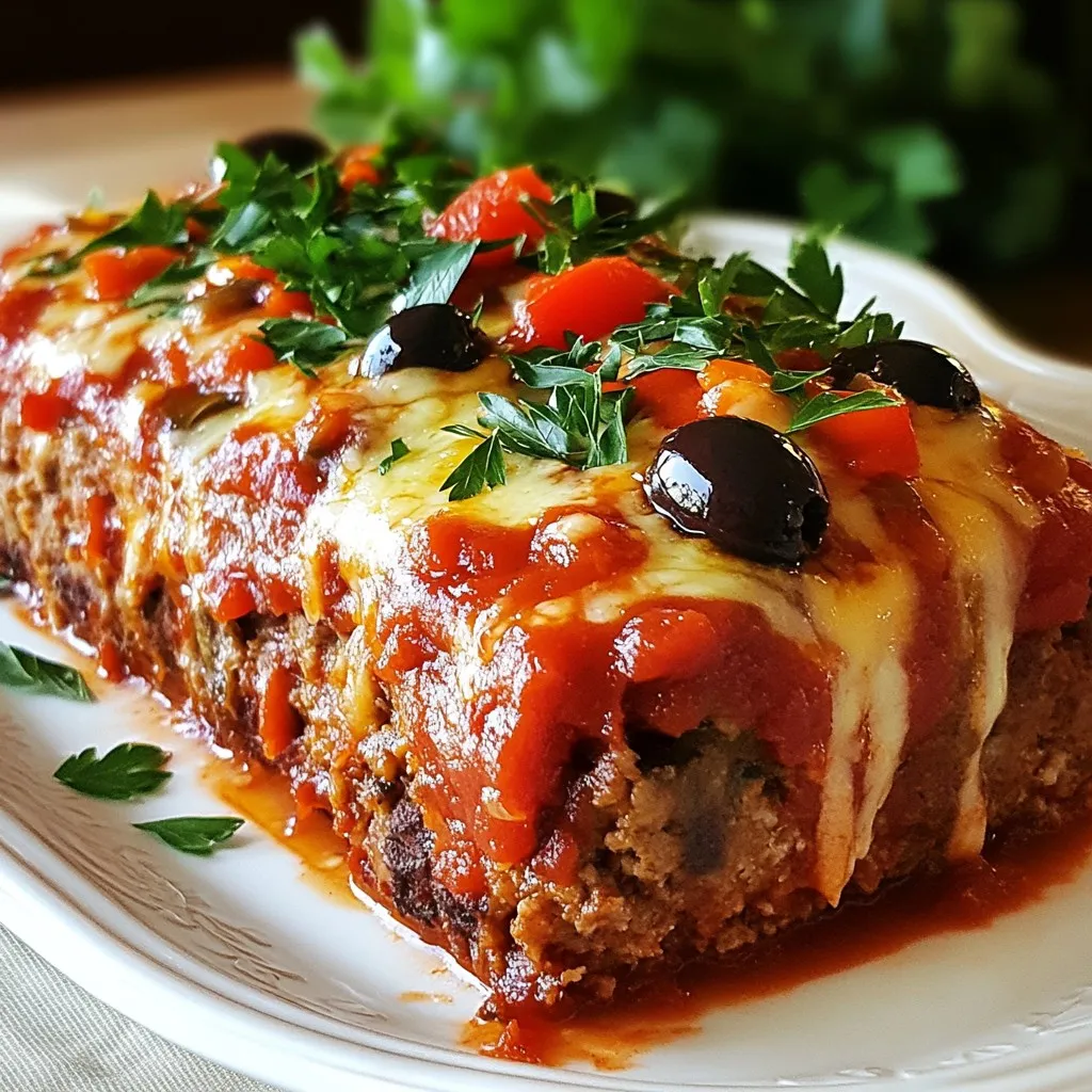 Stuffed Italian Meatloaf Crafted for Flavorful Delight
