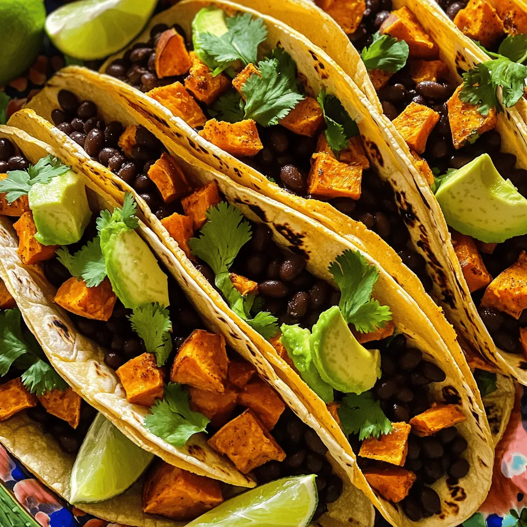 Savory Sweet Potato Black Bean Tacos Recipe