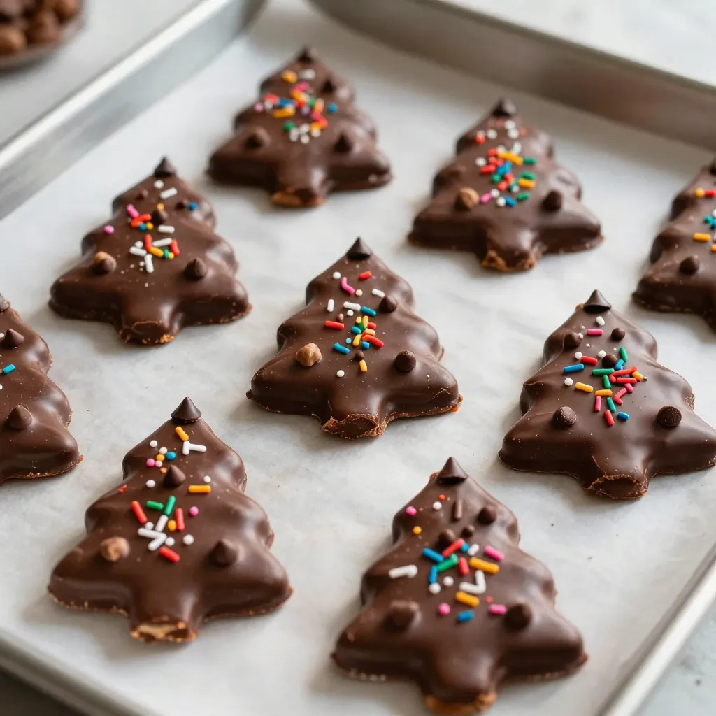 Chocolate Peanut Butter Christmas Trees Easy Treat