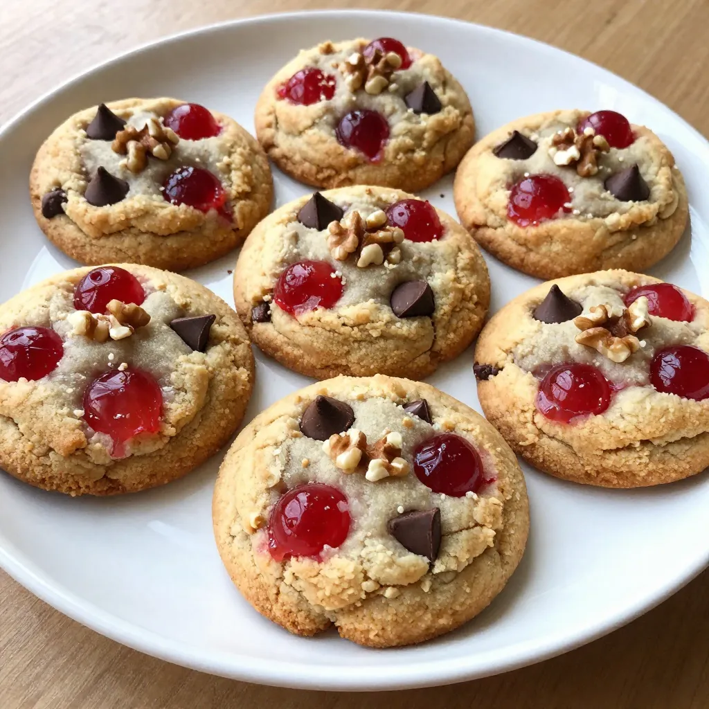 Maraschino Cherry Chocolate Chip Cookies Delight