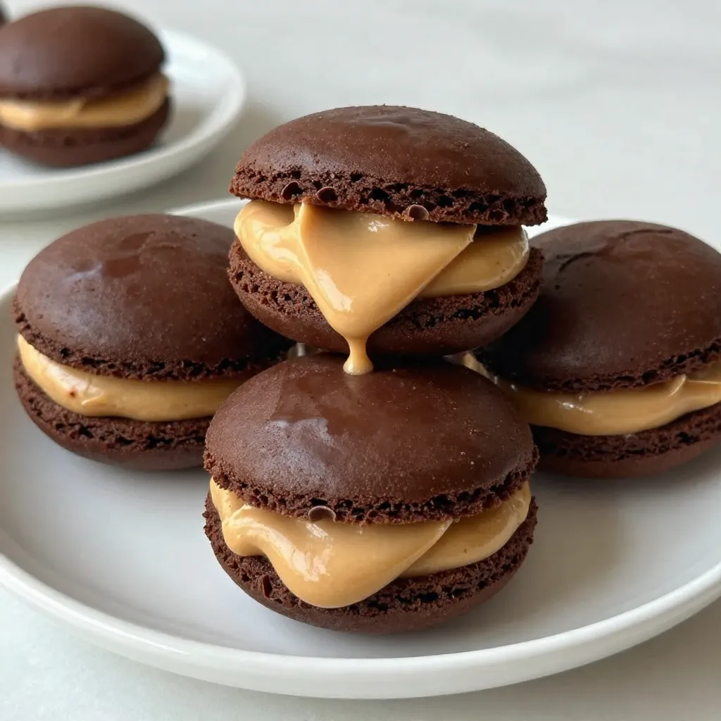 Chocolate Peanut Butter Whoopie Pies Decadent Delight