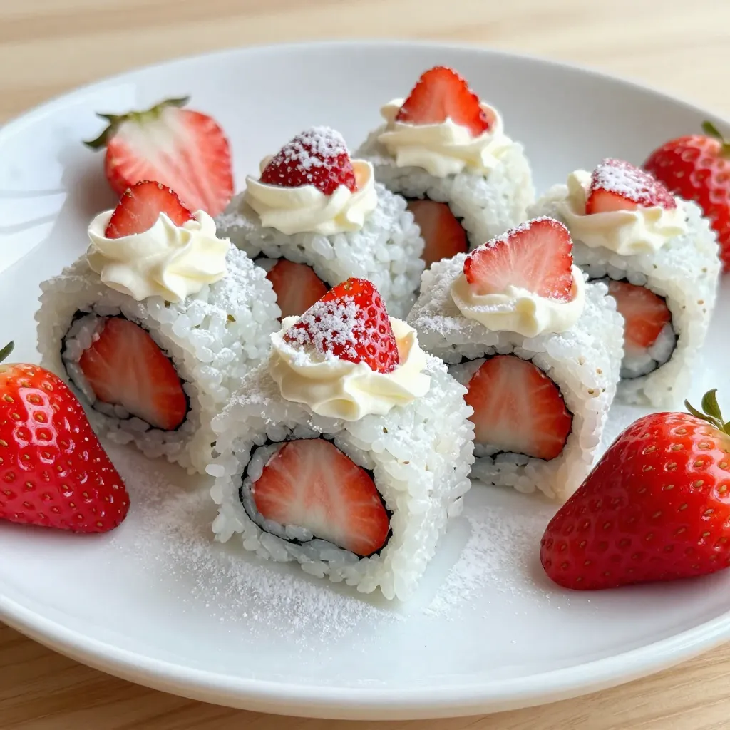 Strawberry Shortcake Sushi Rolls Delightful and Fun Treat