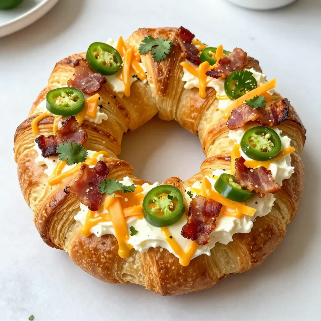 Jalapeño Popper Crescent Roll Ring Tasty Snack Idea