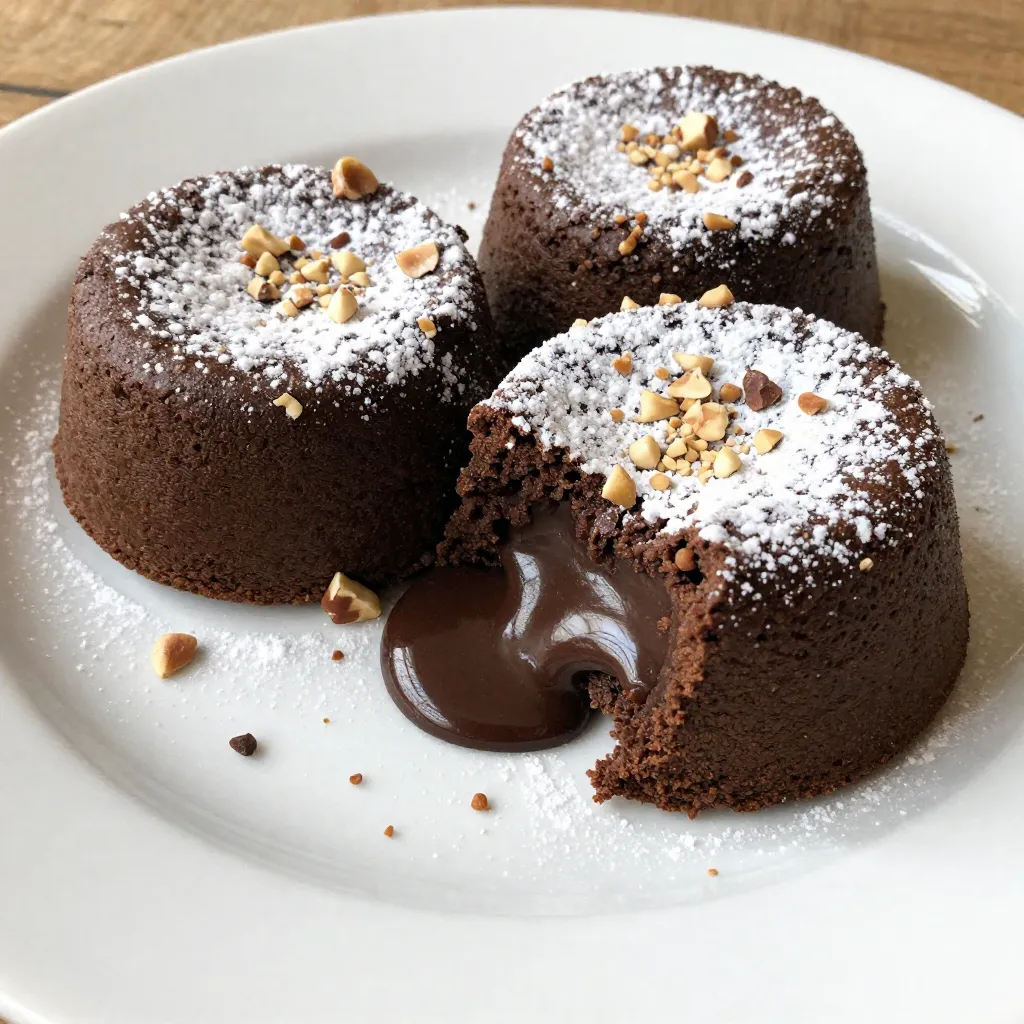 Chocolate Hazelnut Lava Cakes Delightful Dessert Treat