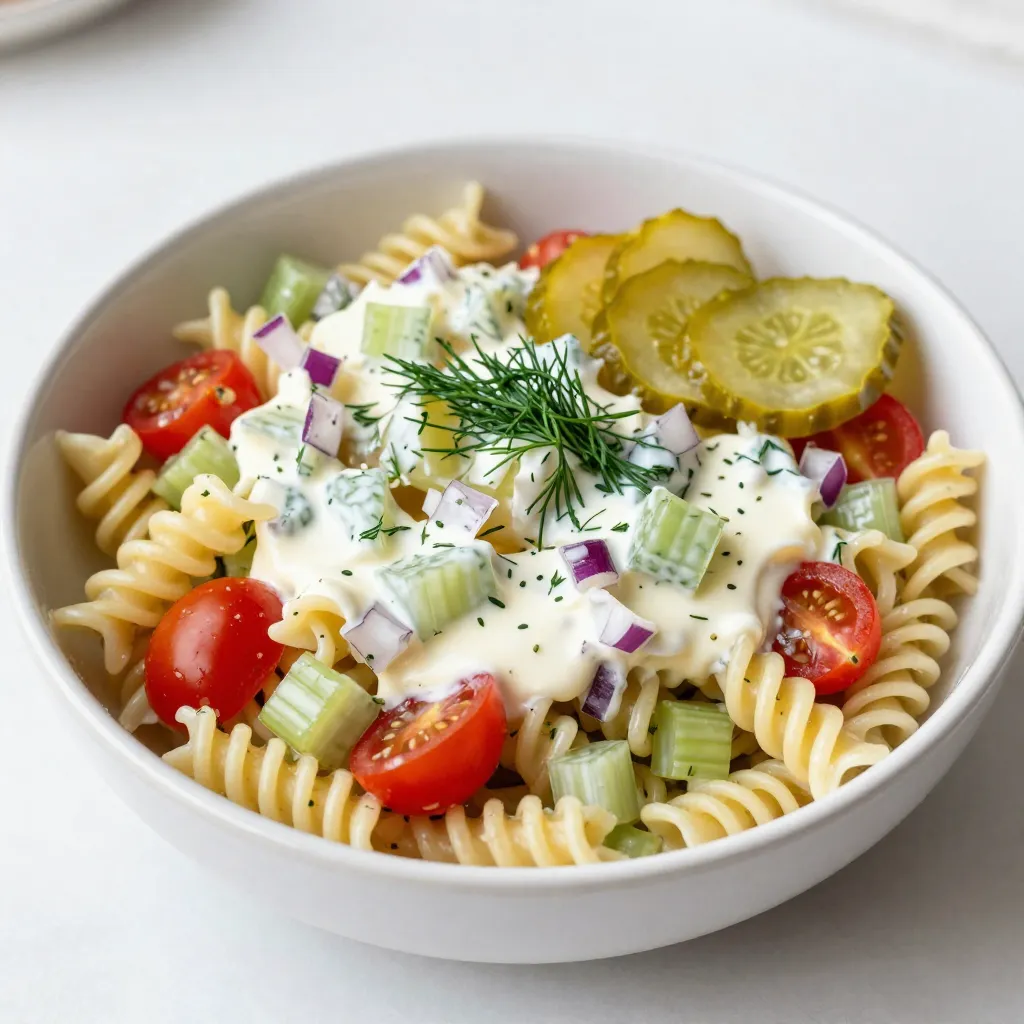 Creamy Dill Pickle Pasta Salad Tasty Summer Side