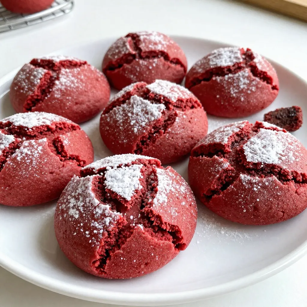 Red Velvet Crinkle Cookies Irresistible Dessert Treat