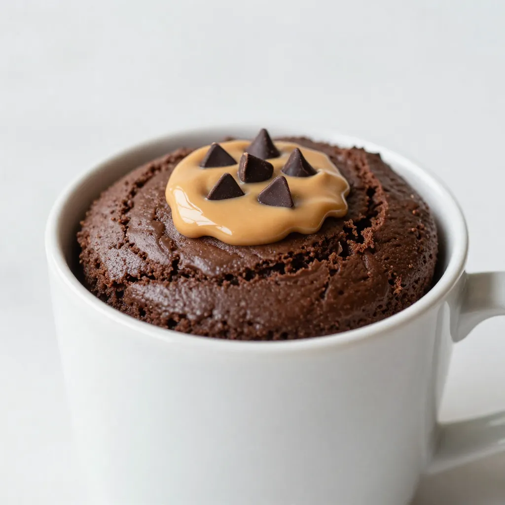 Chocolate Peanut Butter Mug Cake Delicious Dessert Idea