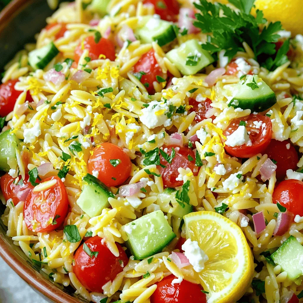 Lemon Garlic Orzo Salad Fresh and Flavorful Dish