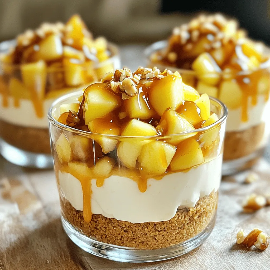 No Bake Caramel Apple Cheesecake Cups Delightful Treat
