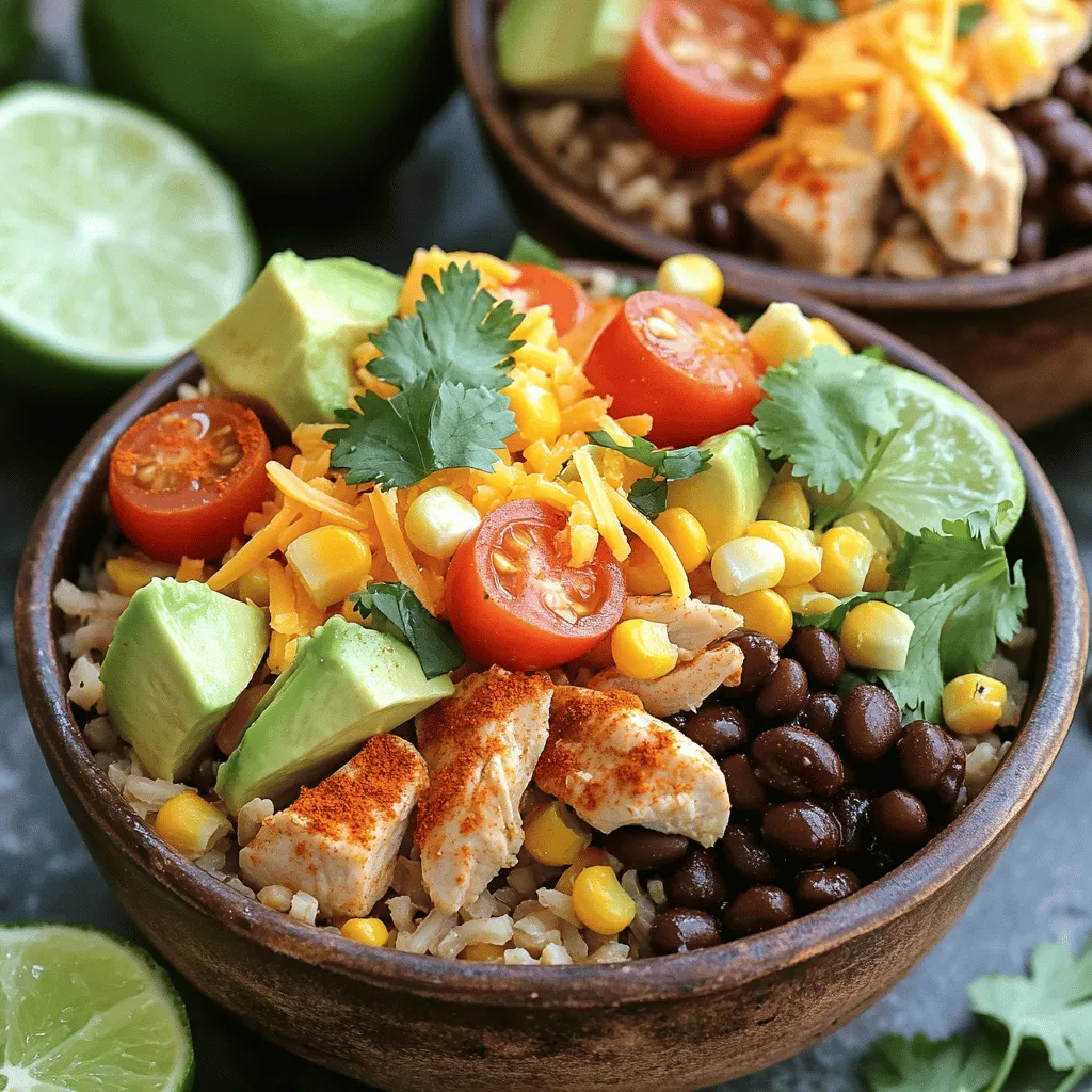 Loaded Chicken Burrito Bowls Flavorful and Easy Meal