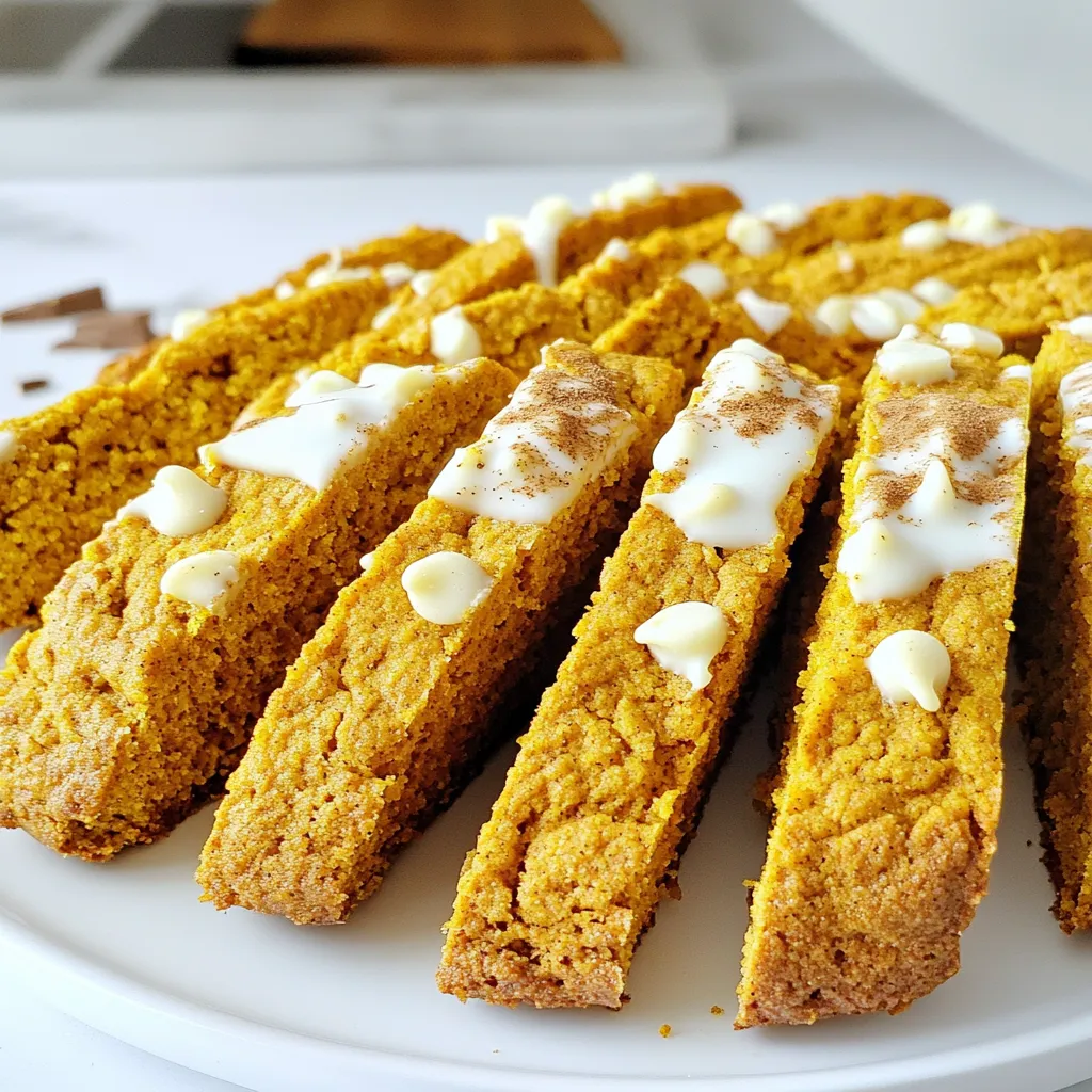 Pumpkin Spice Biscotti with White Chocolate Delight