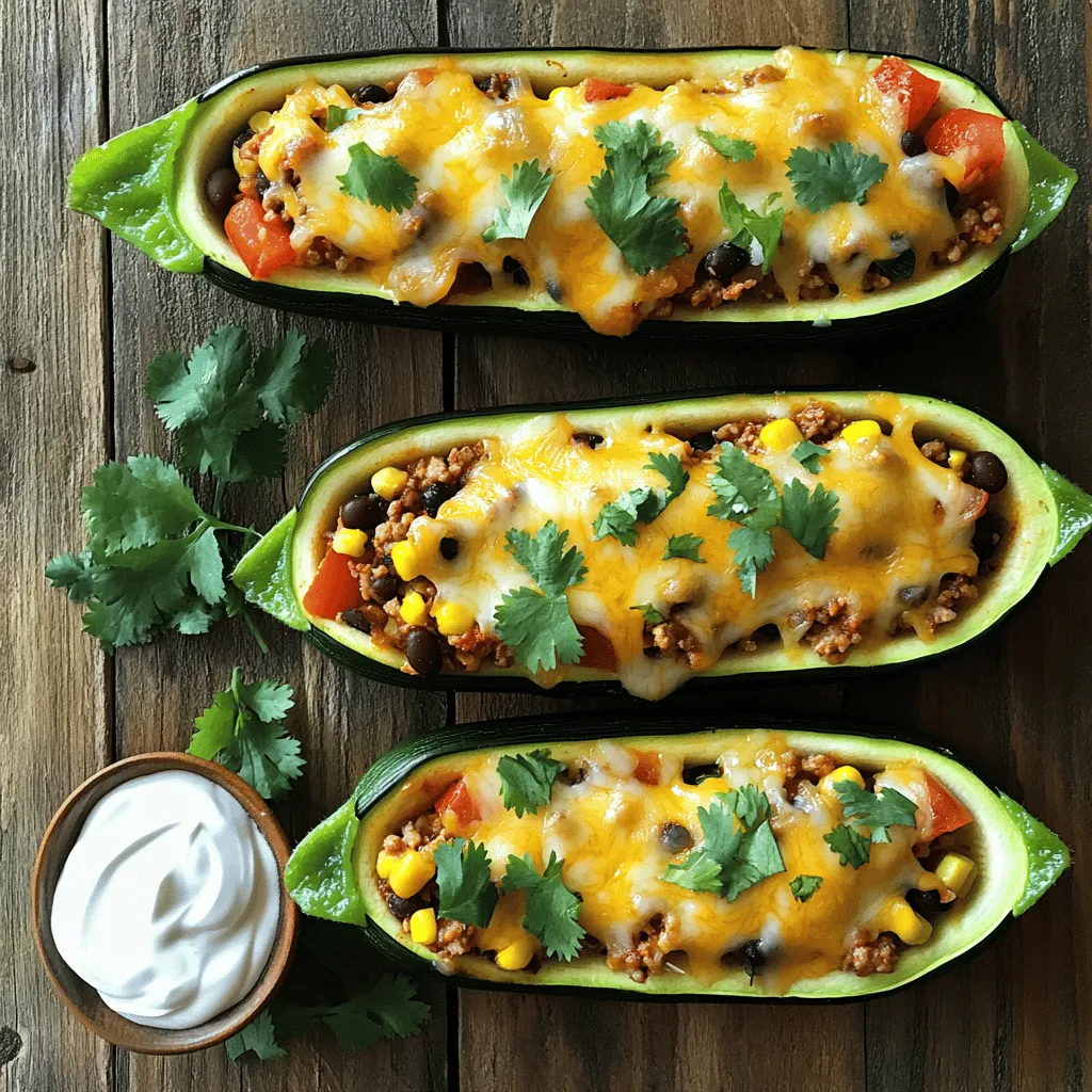 Taco Stuffed Zucchini Boats Flavorful and Easy Meal