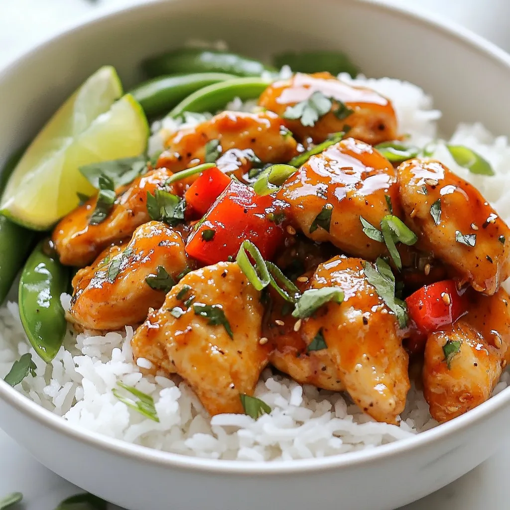 Sweet Chili Chicken Bowls with Coconut Lime Flavor