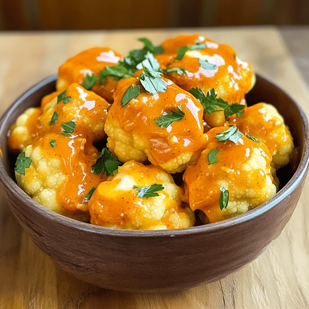 Air Fryer Cauliflower Buffalo Bites Easy and Crispy