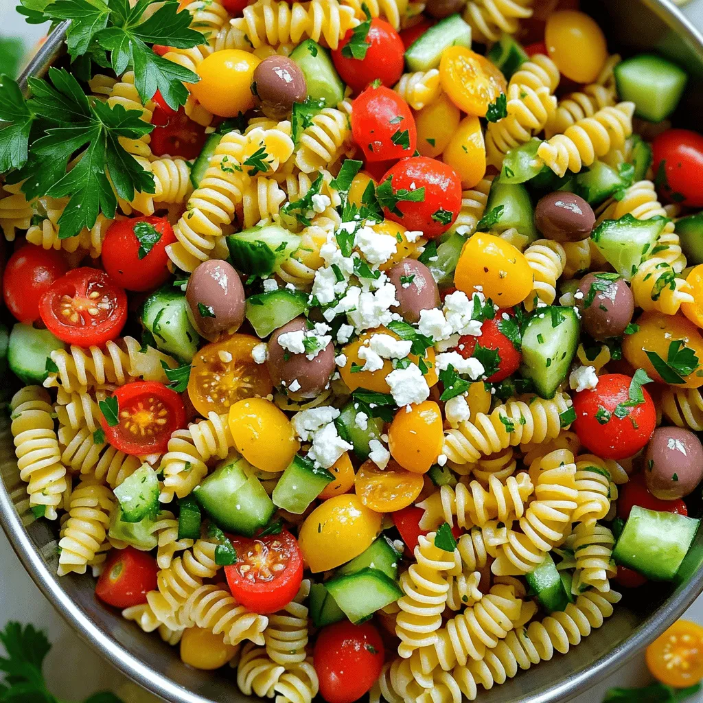 Healthy Greek Pasta Salad Fresh and Flavorful Dish