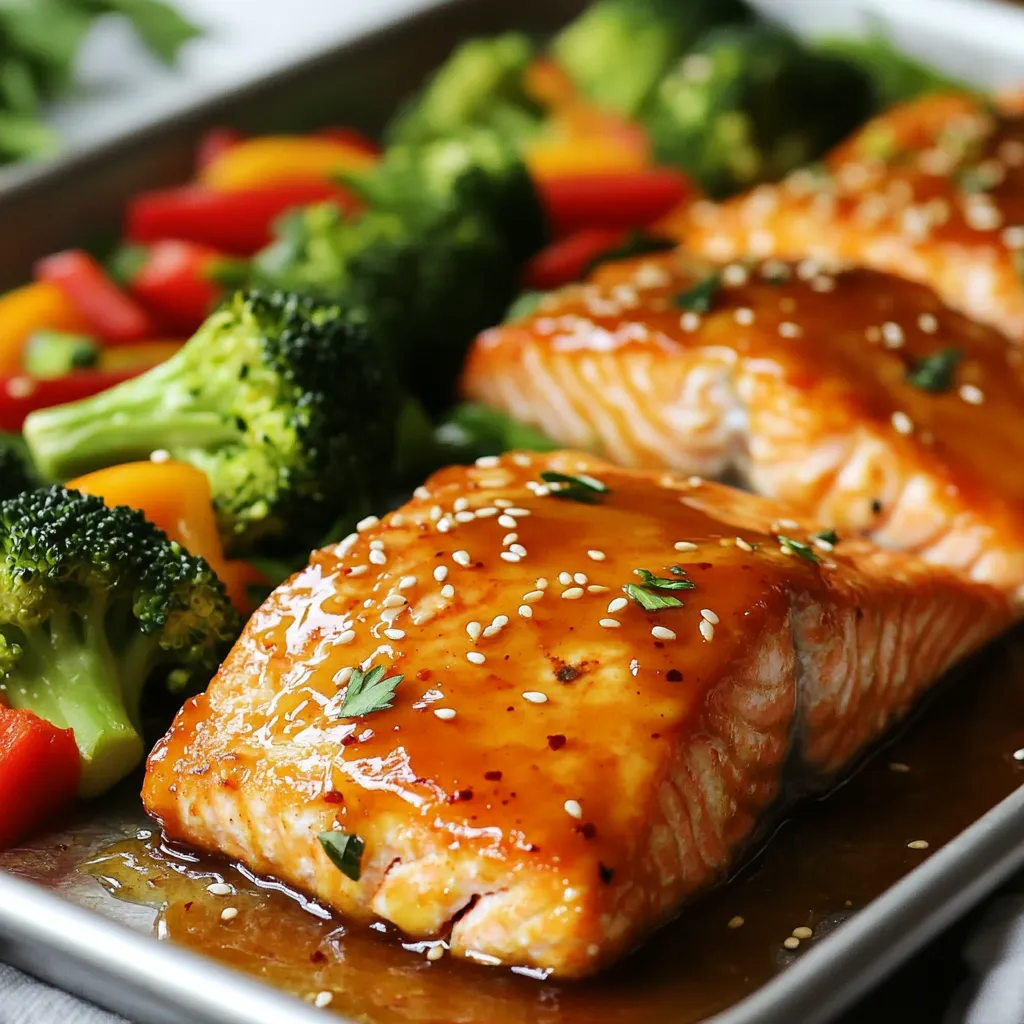 Sheet Pan Honey Garlic Salmon Quick and Tasty Meal