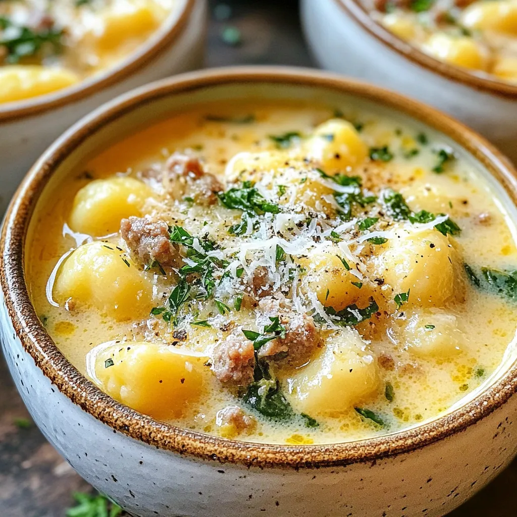 Creamy Italian Sausage Gnocchi Soup Flavorful and Rich