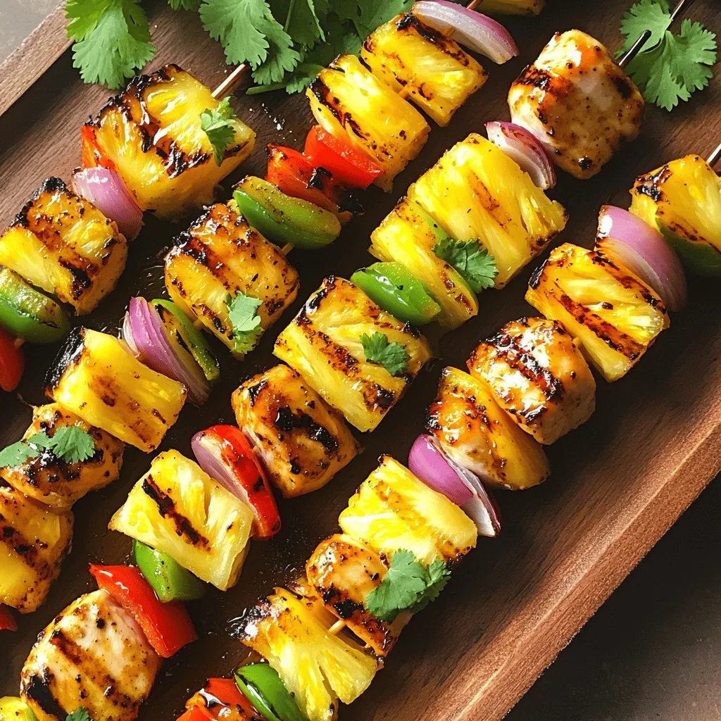 Grilled Pineapple Chicken Skewers Flavorful Summer Dish