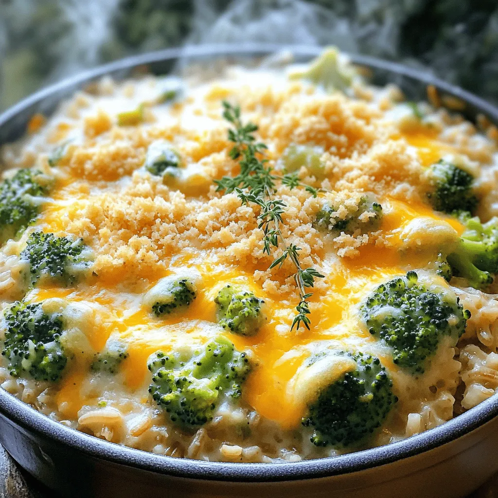 One-Pot Cheesy Broccoli Rice Casserole Delight