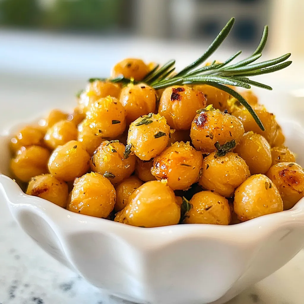Lemon Rosemary Roasted Chickpeas Flavorful Snack Treat