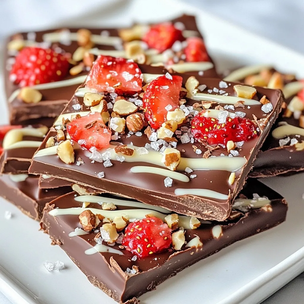 Chocolate Covered Strawberry Bark Delightful Treat