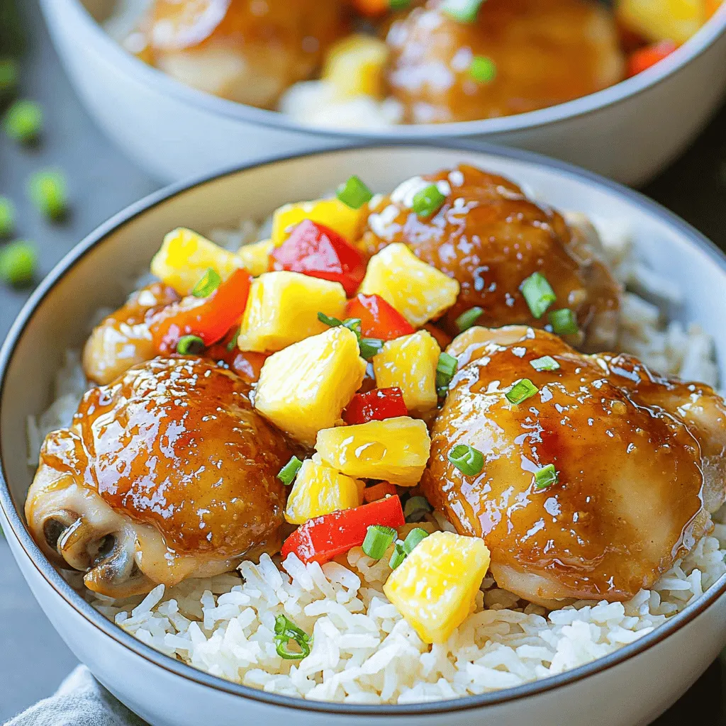 Sweet Pineapple Chicken &#038; Rice Tasty Dinner Idea