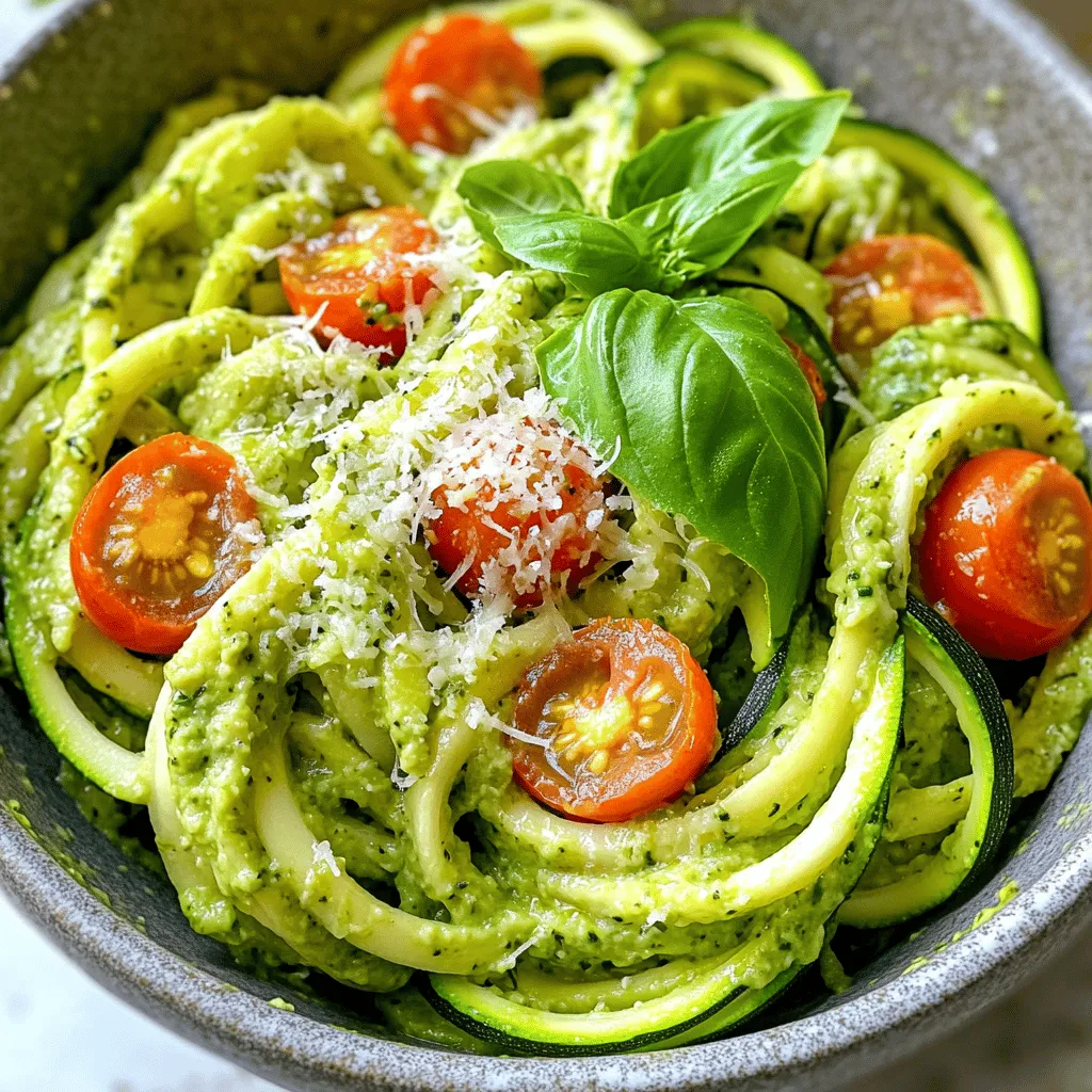 Zucchini Noodles with Pesto Flavorful and Simple Meal