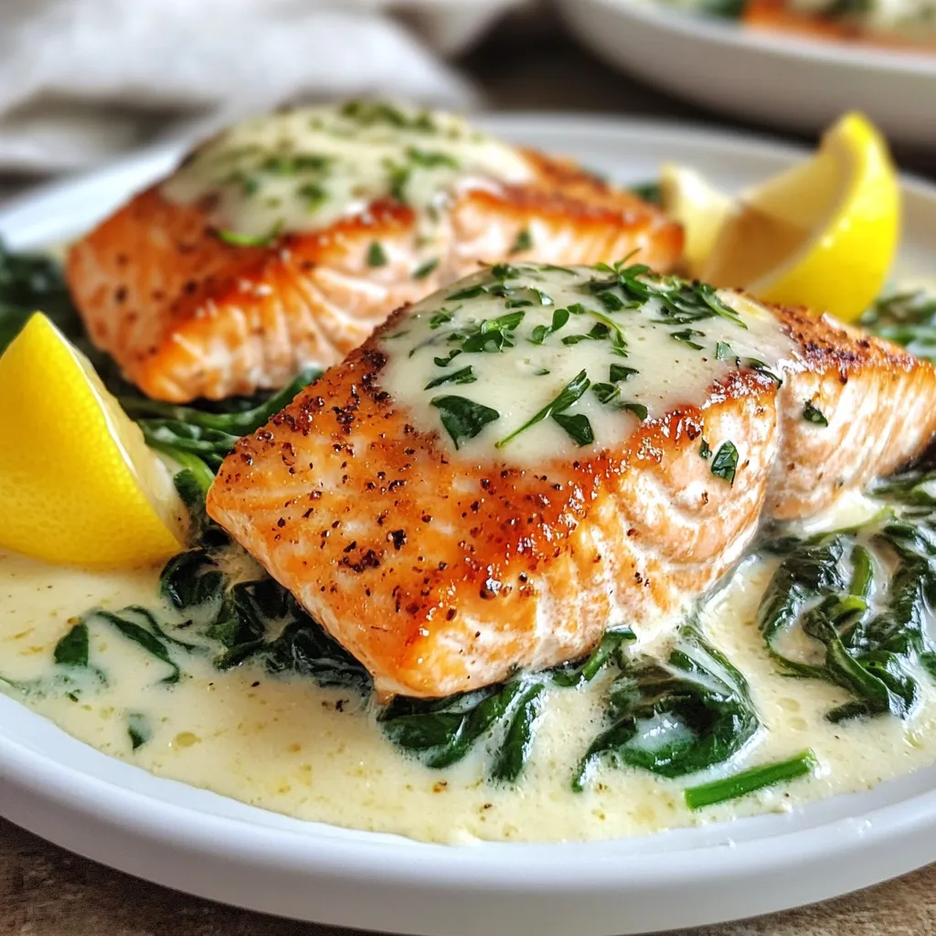 Savory Salmon Florentine Easy and Tasty Recipe